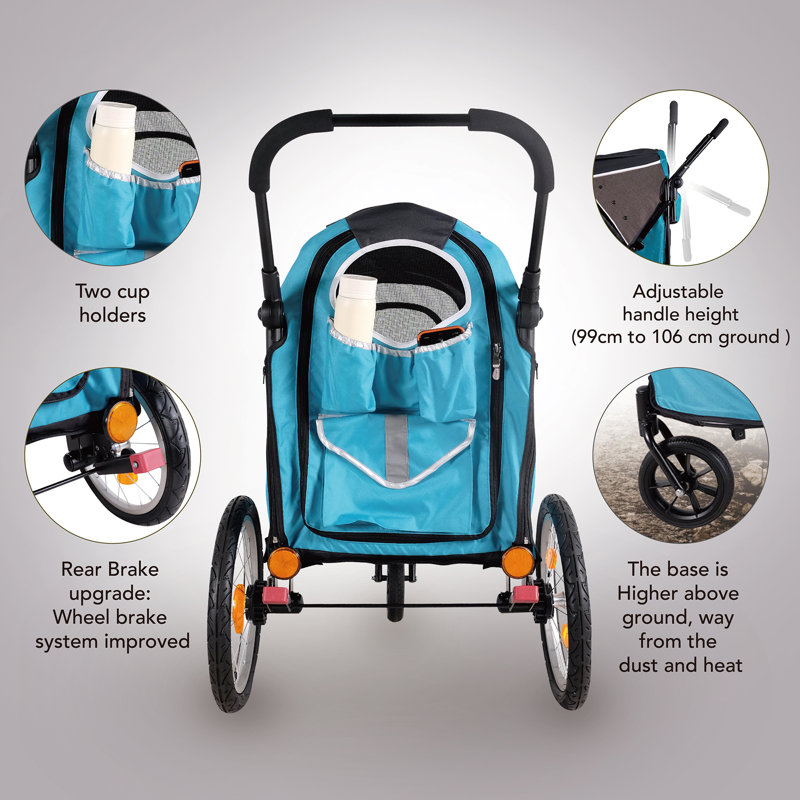 Happy Pet Trailer/Jogger 2.0, Ocen Blue