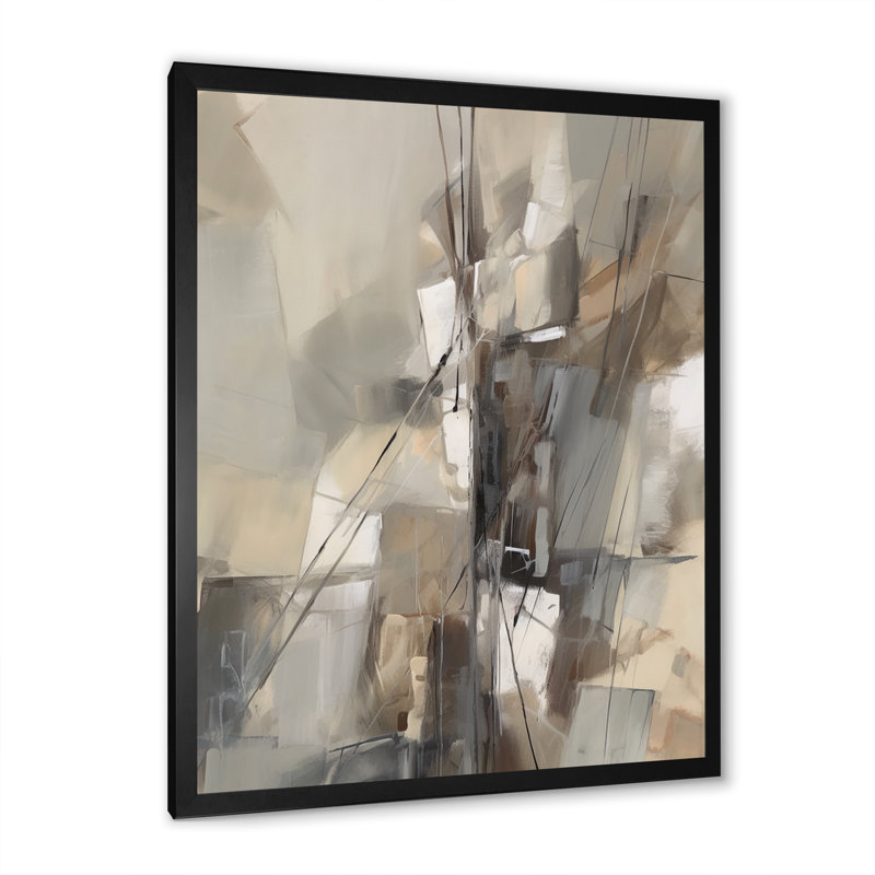 «Fentress Abstract Design Shapes I», reproduction sur toile, Cadre photo noir, H 20 po x l 12 po x P 1 po