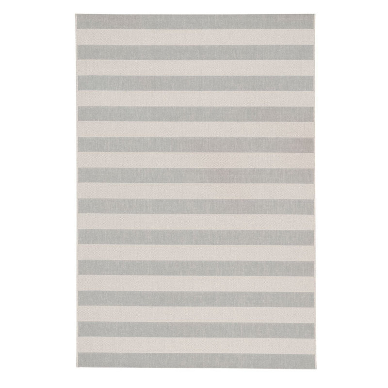 Alimah Striped Indoor / Outdoor Rug, Rectangle 3'11" x 5'6"