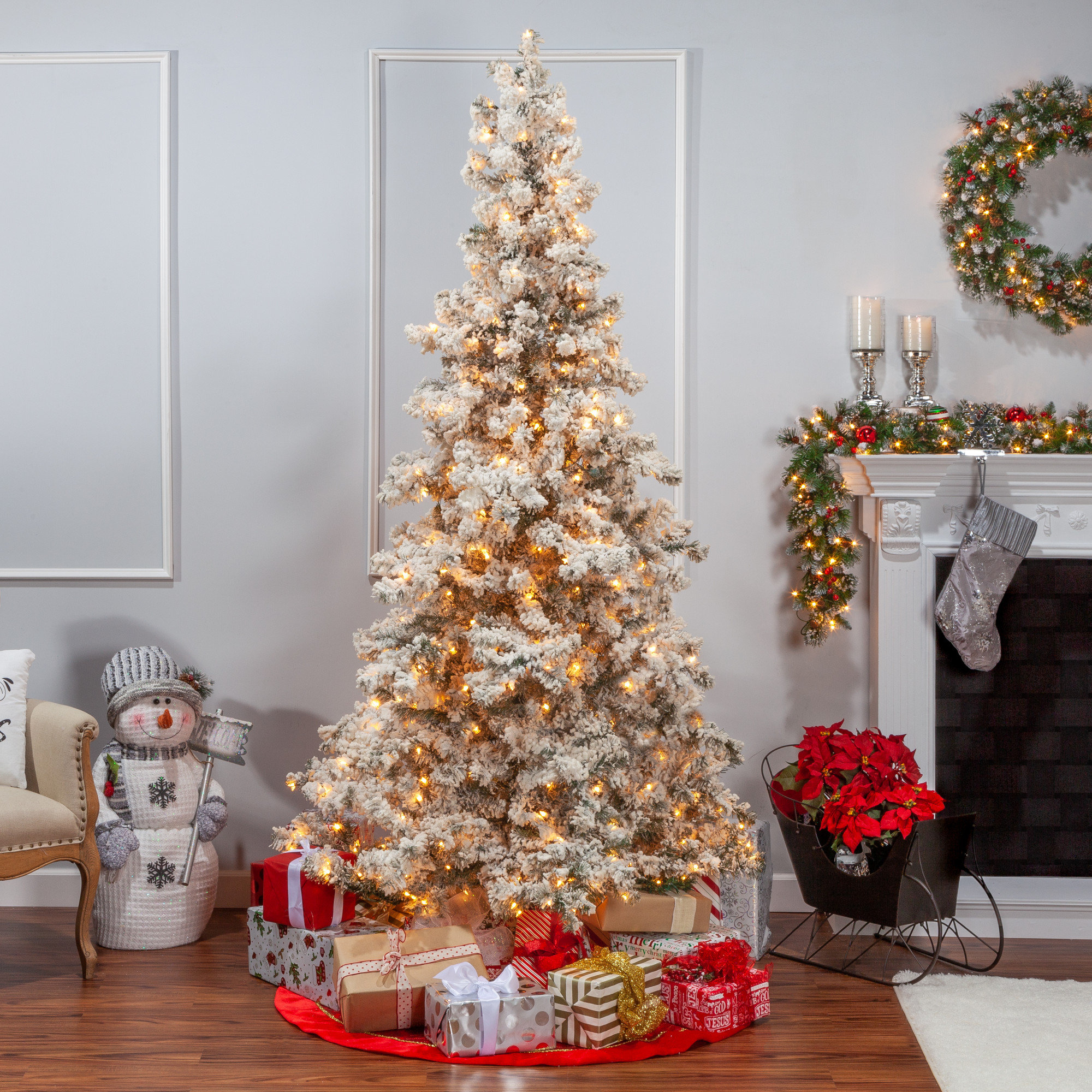 90' Lighted Artificial Spruce Christmas Tree