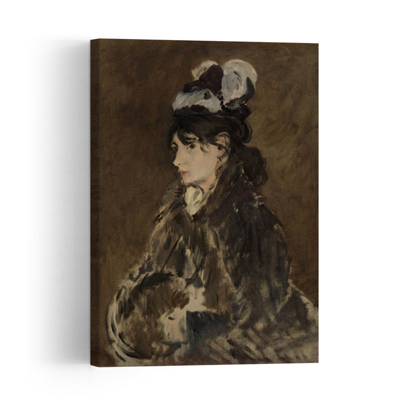 Berthe Morisot, vers 1873, portrait abstrait impressionniste contemporain, estampe murale, H 24 po x l 16 po