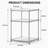 3-Tier Modular Storage Shelf, Galvanized Iron Panel Open Shelving Unit  for Living Room, Bedroom, Office, Bathroom, Kitchen