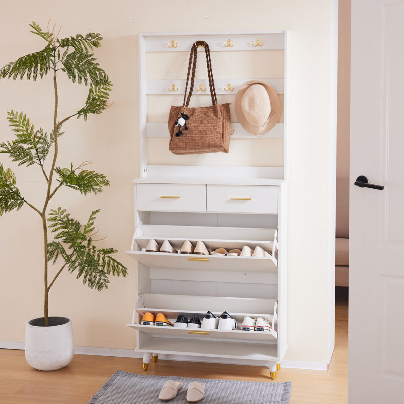Arbre d'entrée Sollender de 31,5 po de largeur avec rangement pour chaussures