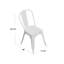 Chaise d'appoint empilable à dossier en lattes de métal Favianus