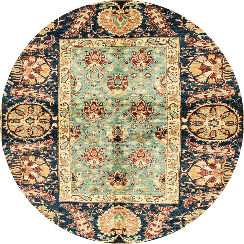 Abstract Indoor Rug, Round 7'