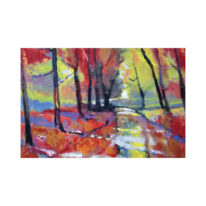 Autumn Road 1 Piece Wrapped Canvas Painting, 66.04 cm H x 45.72 cm W x 3.175 cm D