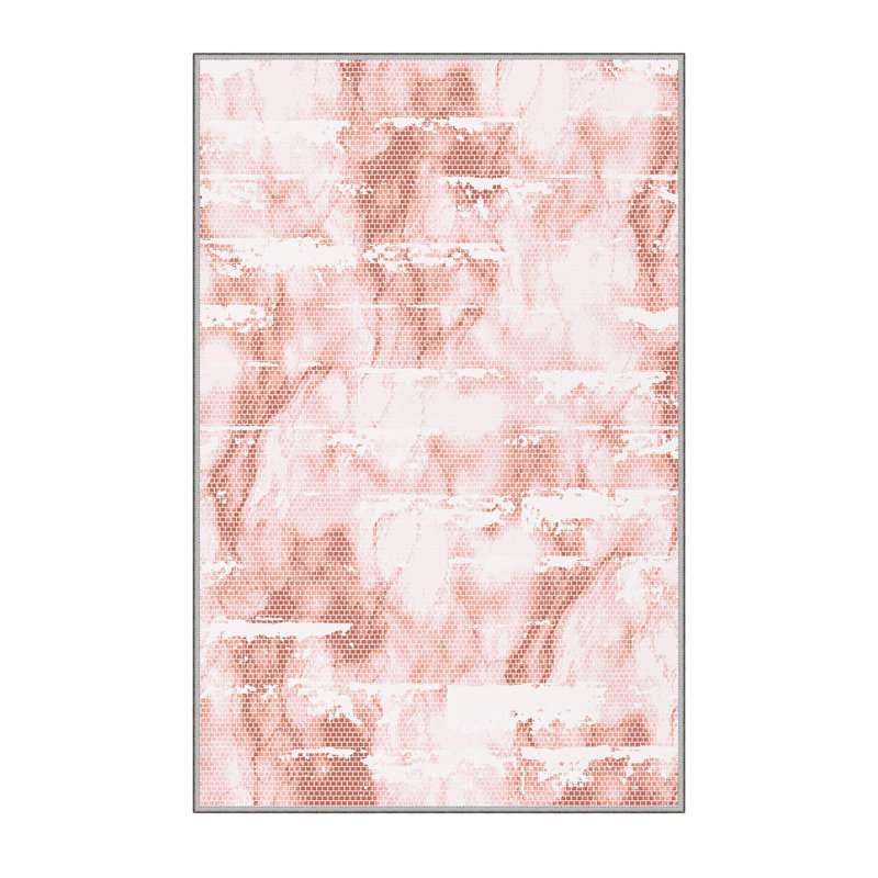 Antibacterial Woven Carpet (3D Digital Print) 4.0 x 5.9 Feet, 100% Polyester, Pile Height: 0.3 Inches | PVC Felt Dot Non-Slip Underside, Machine Washable, Perfect for Living Room & Bedroom Decor