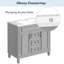 Meuble-lavabo 36 po avec lavabo supérieur, armoire de rangement moderne avec 2 portes à fermeture douce et 2 tiroirs, meuble-lavabo simple-97698522