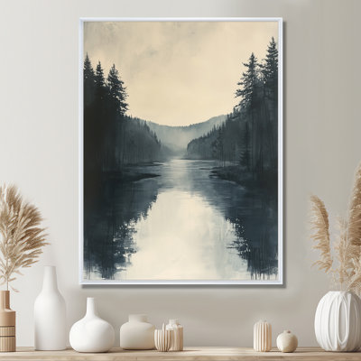 «Ginia Vintage Forest By The Lake I», art mural lac