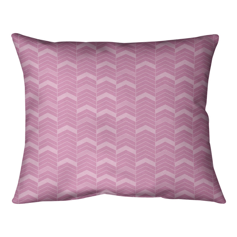 Coussin Rhonda, H 10 po x l 14 po, Rose, Duvet / Plumes