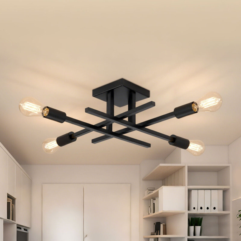 Semi Flush Mount, Black
