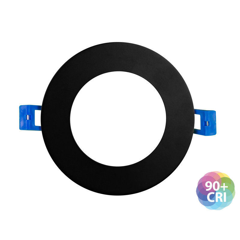 Plafonnier encastré à del 5 po, Noir, 710, 2700 K