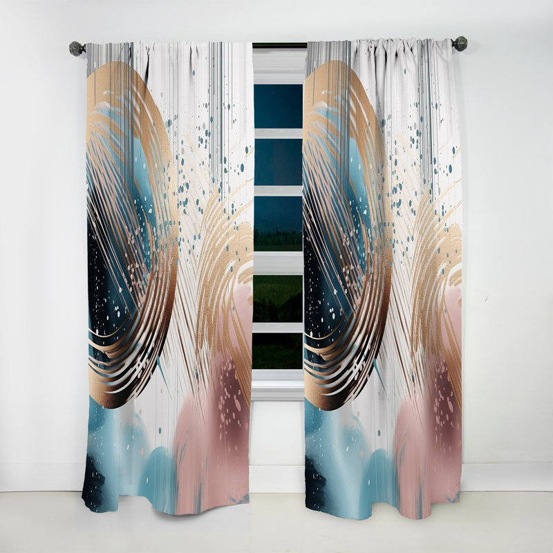 Garridan - Whispers Of Marble I - Modern Curtain - Velvet Room Darkening - 1 panel, 52" W x 63" L