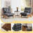 Corduroy Accent Chair with Adjustable Footrest ,Lounge Chair with Adjustable Backrest,Reclining Chair For Reading Room,Living Room,Apartment, Office (Set of 2)-831847702
