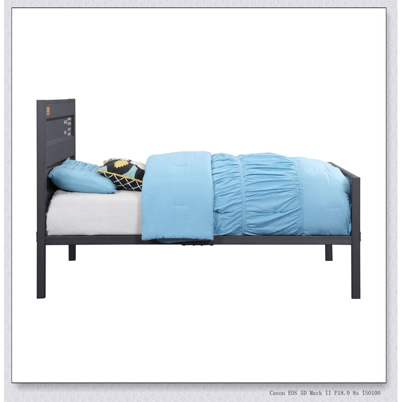Structure de lit moderne avec tête de lit pour la chambre à coucher, Double, Blanc