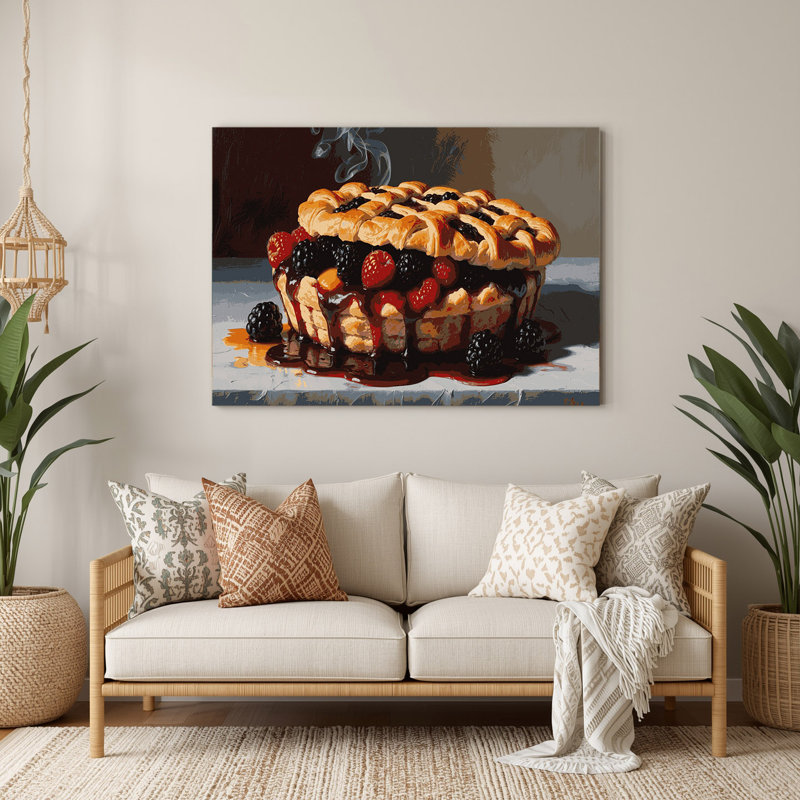 Art mural en métal noir Desserts, H 11 po x l 14 po