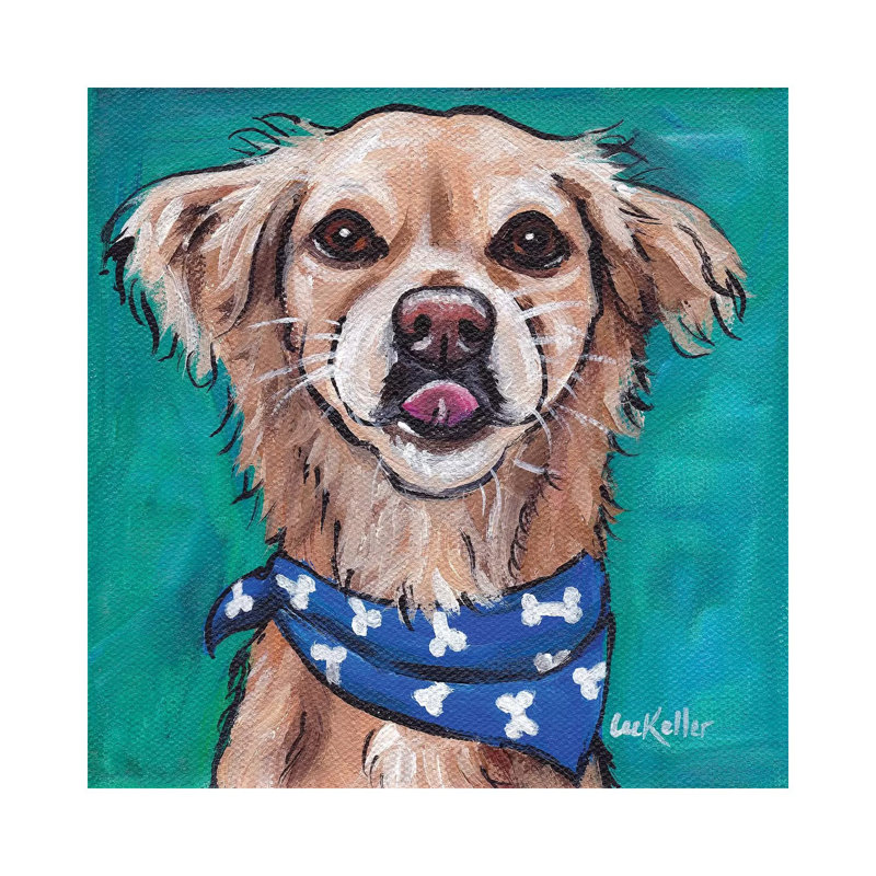 Transom The Rescue Dog - Wrapped Canvas Print, 30.48 cm H x 30.48 cm W