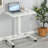 28 x 19" White Standup Sitdown Table with Adjustable Height 28 to 45 inches with Locking Wheels