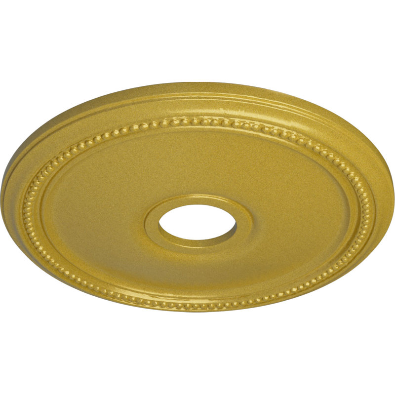 Médaillon de plafond Endurathane Diane, DO 18 po x P 3 5/8 po x P 1 1/8 po (convient aux auvents jusqu'à 5 3/8 po), finition or riche peinte à la main