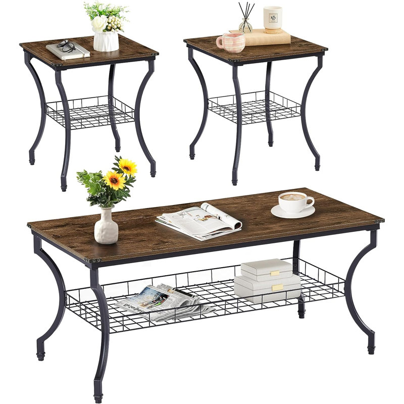 Table de bout Arfaan, Brun foncé