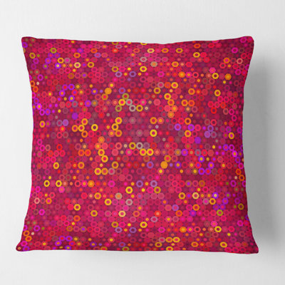 Circular Retro Design III - Mid-Century ModernPrinted Throw Pillow