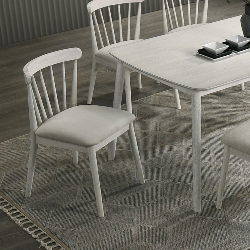 Ensemble de 2 chaises d'appoint de salle à manger de style campagnard rustique, assemblage facile et fabrication durable pour une utilisation polyvalente.
