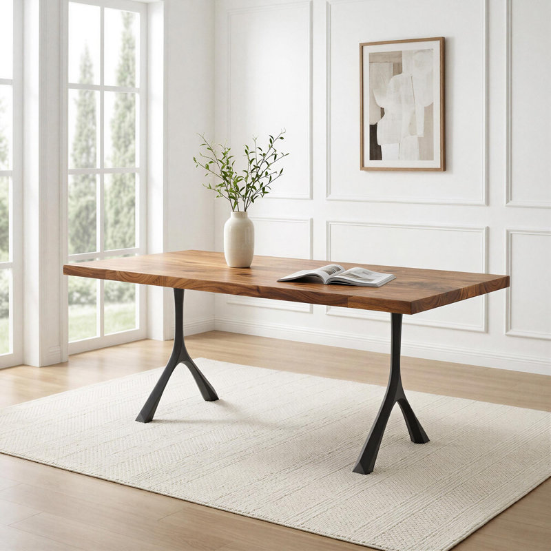 Table de salle à manger Wilis, L 72 po x l 36 po x H 30,6 po, Naturel