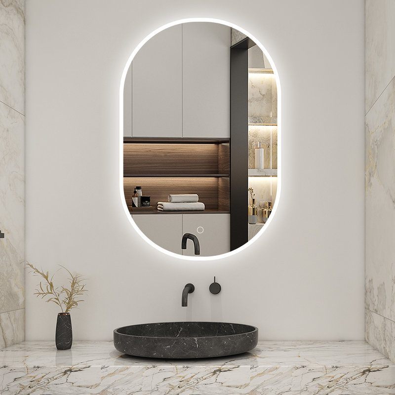 Burkell Oval Mirror, 90cm H x 60cm W