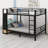 Metal Bunk Bed For Teens With Storage Shelves ,Drawers And Pegboard-1919693248