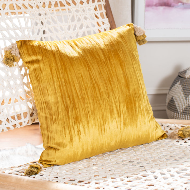  Gwena Throw Pillow, Mustard