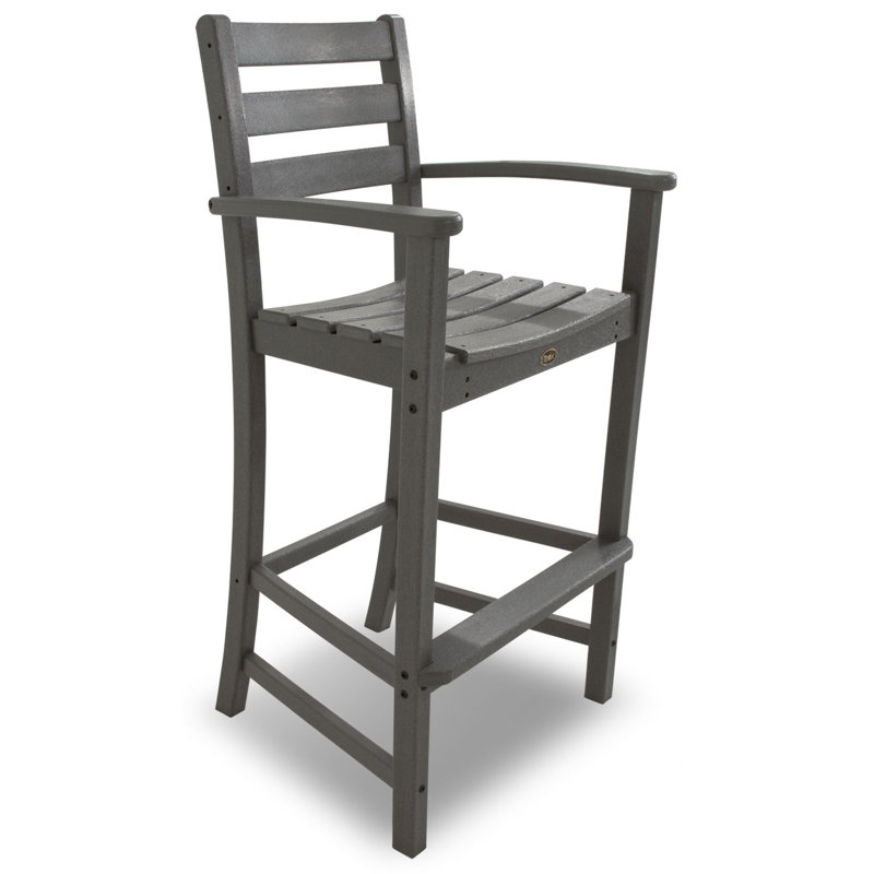 POLYWOOD Monterey Bay Bar Arm Chair, Stepping Stone
