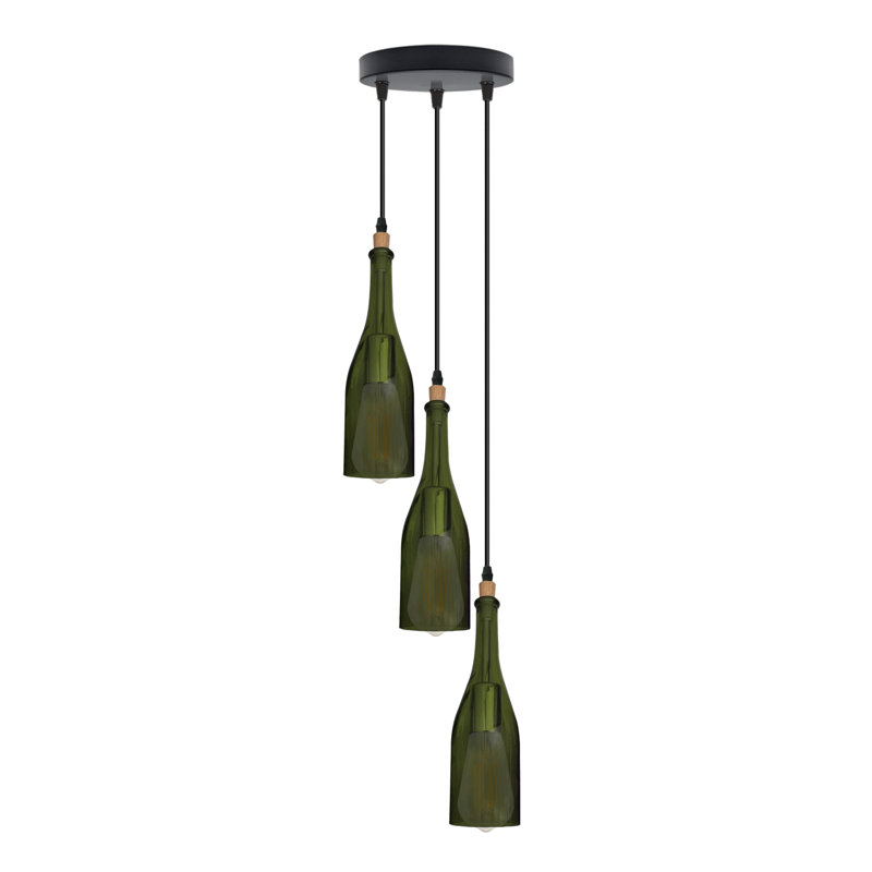 Carlee 3 - Light Cluster Pendant, Green