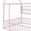 Structure de lit en métal avec clôture et tablettes-648561675-648561782