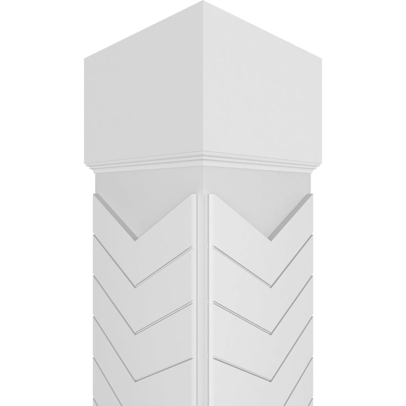 Craftsman Classic Chervon Modern Square non effilé avec colonne standard standard et base standard
