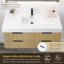 Livia 48" Wall-mounted Single Bathroom Vanity with White Artificial Drop-in Sink without Mirror