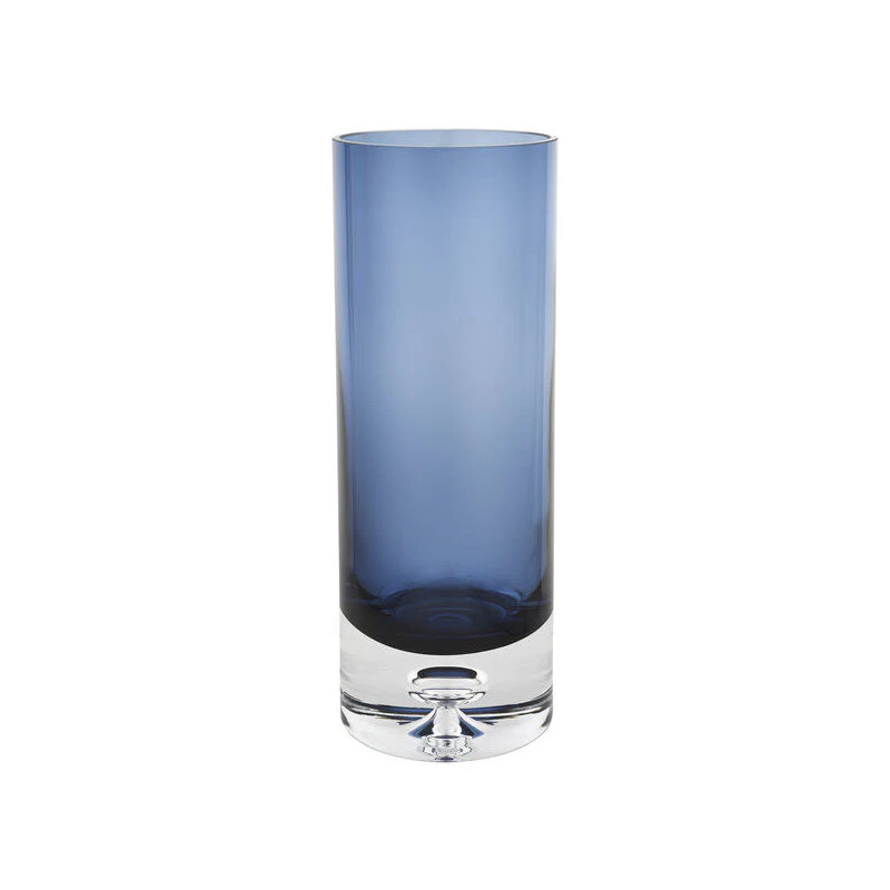 Vase cylindrique Harkless, Blue, H 10,5 po x l 3 po x P 3 po