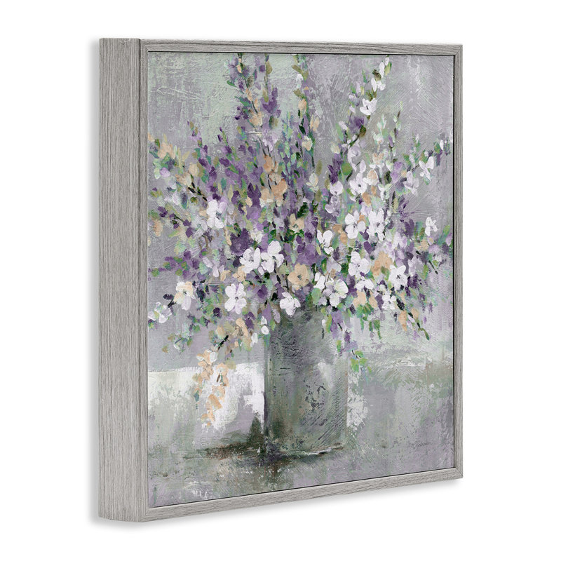 «Blossoming Aster Flower Bouquet», estampe numérique encadrée par Carol Robinson, H 24 po x l 24 po