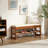 Stylish Upholstered Faux Leather Shoe Bench with Storage-1703159331-1703159342