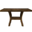 Mobilier de salle à manger 5 pièces transitionnel - table en bois et 4 chaises avec revêtement de qualité brun 4 feuilles