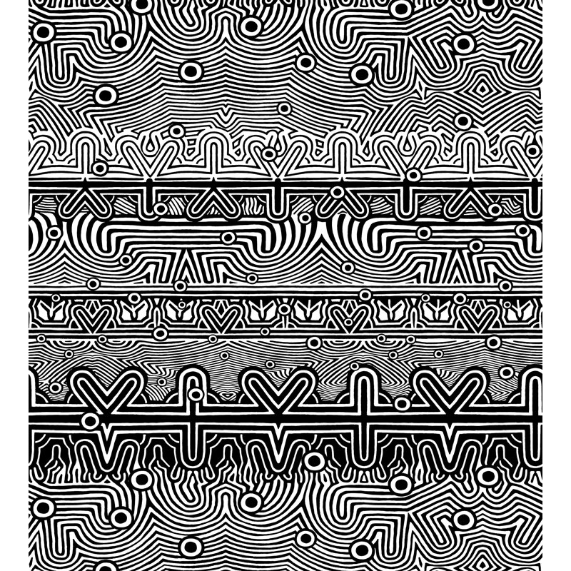 Pop Rock Geometric Wallpaper Double Roll, Noir/Blanc