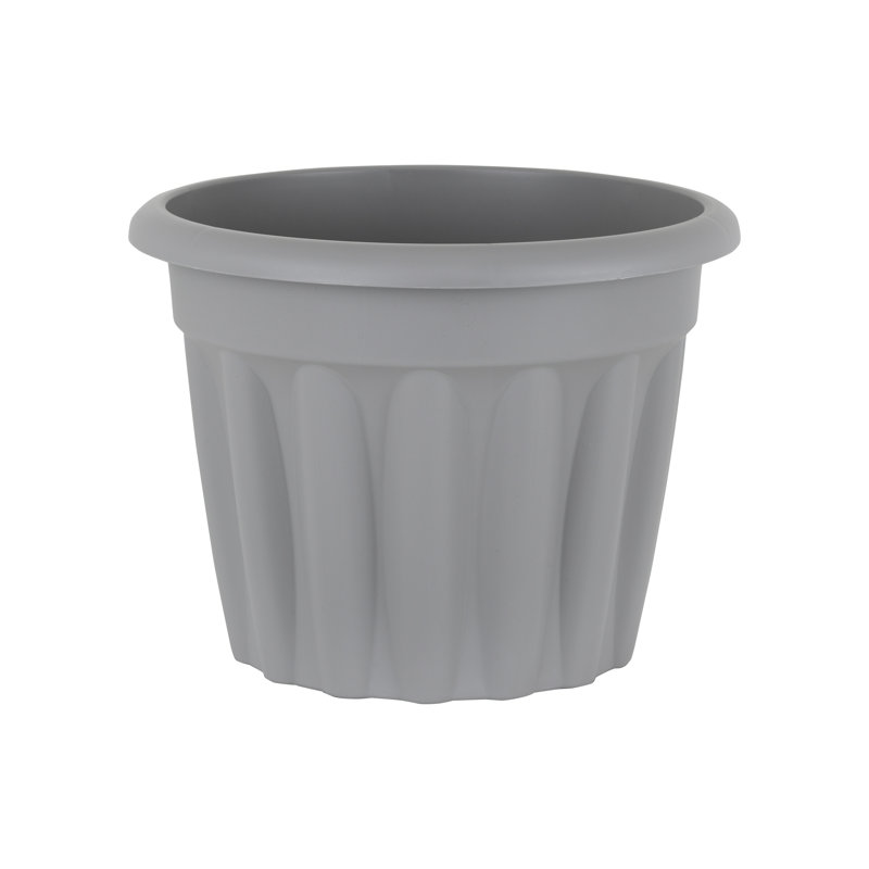 Wham Vista Round Planter Upcycle Grey, 30.50cm H x 40cm W x 40cm D