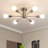Theis 22in. 6 light Semi Flush Mount Sputnik Chandelier Modern Linear Kitchen Ceiling Mount Light-1800823241