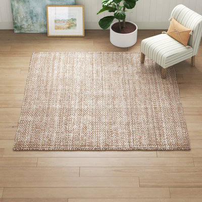 Waldoboro Abstract Handmade Tufted Jute Beige Area Rug