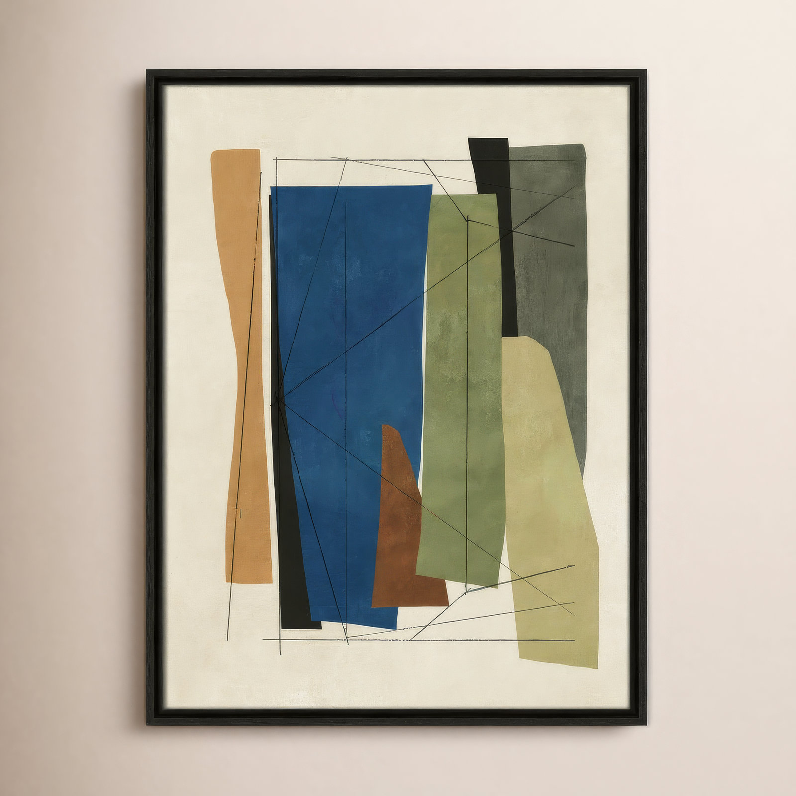 Beckton "Sync I" Print by Tom Reeves, 25.5" H x 19.5" W x 2" D, Espresso Framed