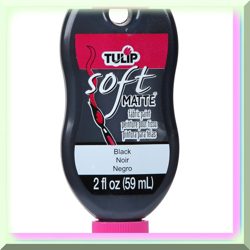 PeggyBlack Matte Magic Fabric Paint 2oz