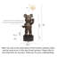 Modern Resin Bear Floor Decor with Tray and Moon Light Home Statue