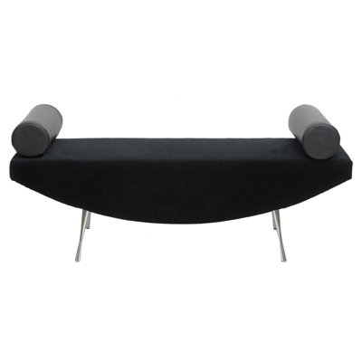 Orient Fabric, Faux Leather Upholstered Bench