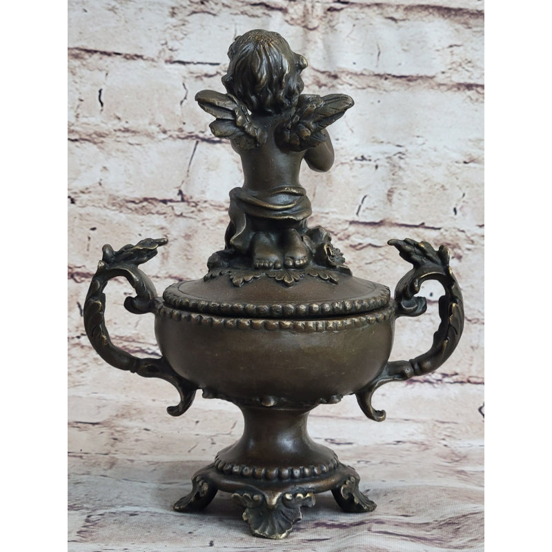 Figurine Lamia Bronze Cherub Cherubim Urne