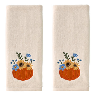 PUMPKIN BOUQUET EMB HAND-NATURAL