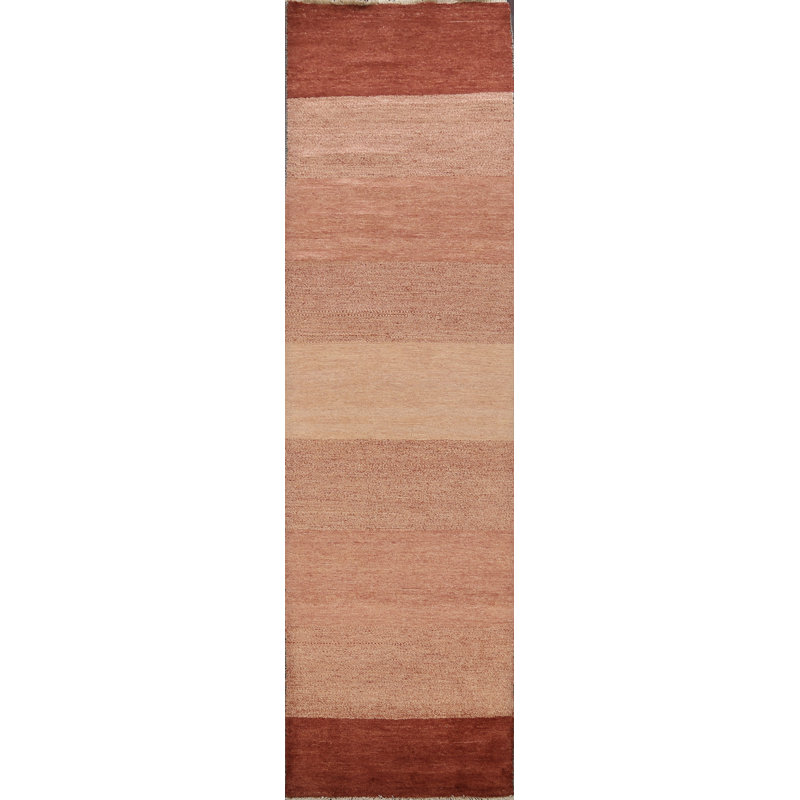 Tapis de couloir en Tapis décoratif laine noué à la main de conception unique 2 pi 7 po x 10 pi 3 po New Age